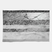 Leopard Marmor Glitter Streifen Glam 4 Geschirrtuch (Horizontal)