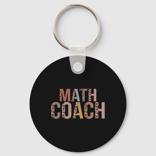 Leopard Math Coach Supplies Fun Ck To School Schlüsselanhänger (Vorderseite)