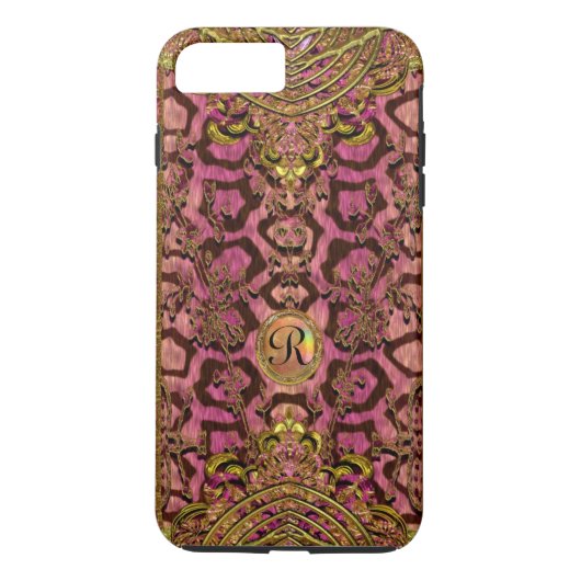 Leopard Melantorey VII Kapstadt IV Monogramm plus Case-Mate iPhone Hülle (Rückseite)