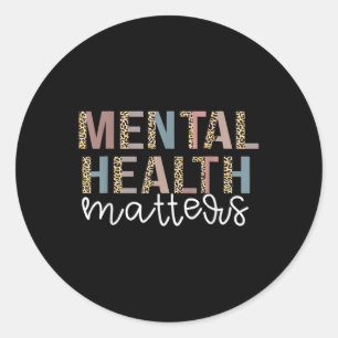 Leopard Mental Health S Human Brain Illary Awaren Runder Aufkleber