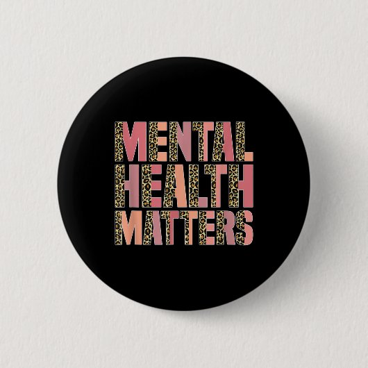 Leopard Mental Health - Sensibilisierungsmonat Button (Vorderseite)