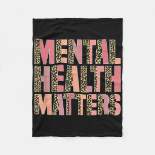 Leopard Mental Health - Sensibilisierungsmonat Fleecedecke