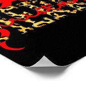 Leopard Merry Christmas Coquette Bow Xmas Holiday  Poster (Ecke)