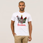 Leopard Merry Christmas Tree Buffalo Plaid T-Shirt (Vorne ganz)