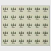 Leopard Merry Christmas Tree Coquette Bow Xmas Geschenkpapier (Flach)