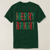 Leopard Merry und helle Christmas Vibes Funny Chr T-Shirt (Design vorne)