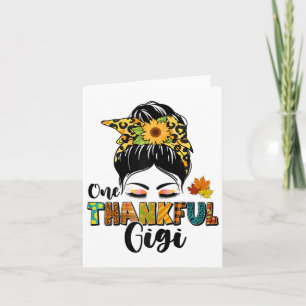 Leopard Messy Bun Fall Erntedank Day One Thankf Karte