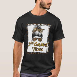 Leopard Messy Bun gebleicht Mädchen 2D Grad zurü T-Shirt