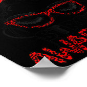 Leopard Messy Hair Bun Stroke Awareness Survivor W Poster (Ecke)