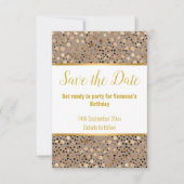 LEOPARD METALLIC SPOT RESPONSE RSVP CARD KARTE (Vorderseite)