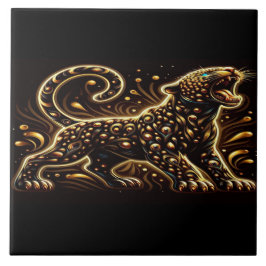 Leopard mit blauen Augen an der Schlafzimmergrenze Fliese