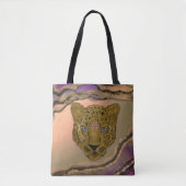 Leopard mit Geode Tasche (Vorderseite)