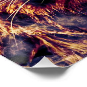 Leopard mit Licht Poster (Ecke)
