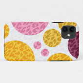 Leopard mit Polka Dots | Gelbrosa Lila Case-Mate iPhone Hülle (Rückseite (Horizontal))