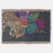 Leopard mit tropischem Kopfteil Decke (Vorderseite)