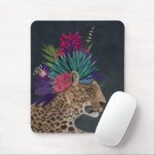 Leopard mit tropischem Kopfteil Mousepad (Mit Mouse)