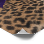 Leopard mit tropischem Kopfteil Poster (Ecke)