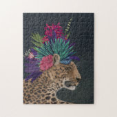 Leopard mit tropischem Kopfteil Puzzle (Vertikal)