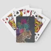 Leopard mit tropischem Kopfteil Spielkarten (Rückseite)