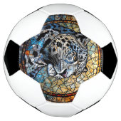 Leopard mit warmen und Coolen Farbtönen Fußball (Gedreht)