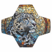 Leopard mit warmen und Coolen Farbtönen Fußball (Flach)