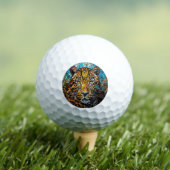Leopard mit warmen und Coolen Farbtönen Golfball (Insitu T-Shirt)