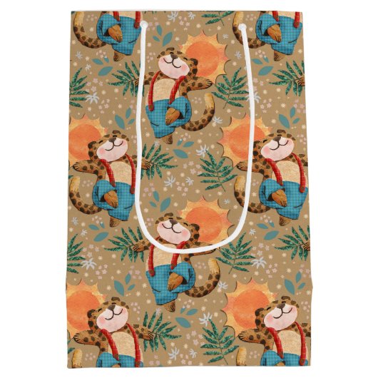 Leopard Mittlere Geschenktüte (Rückseite)