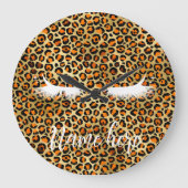 Leopard, Mode-Stylist, Salon, große Uhr (Vorderseite)