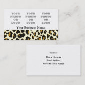 Leopard-Modedruckmuster-Foto Visitenkarte (Vorne/Hinten)