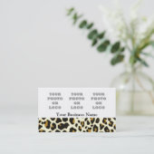 Leopard-Modedruckmuster-Foto Visitenkarte (Stehend Vorderseite)