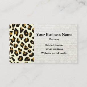 Leopard-Modedruckmuster Visitenkarte