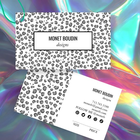 Leopard Modern Animal Print Social Media Hang TAG