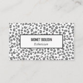 Leopard Modern Animal Print Social Media Icons Visitenkarte (Vorderseite)