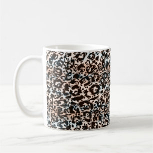Leopard, modern, gepunktet, braun, beige, hautfarb kaffeetasse