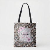 Leopard, modern, gepunktet, braun, beige, hautfarb tasche (Vorderseite)