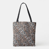 Leopard, modern, gepunktet, braun, beige, hautfarb tasche (Rückseite)