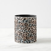 Leopard, modern, gepunktet, braun, beige, hautfarb tasse (Zentrum)