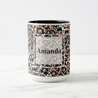 Leopard, modern, gepunktet, braun, personalisiert