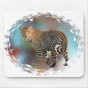 Leopard Moderner Pop Art Template Trendy Mousepad