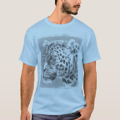 Leopard Modernes Template Mens Light Blue T-Shirt (Vorderseite)