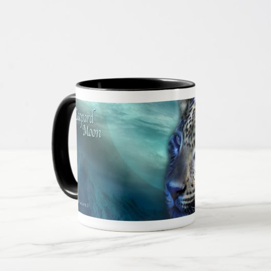 Leopard-Mond-Tasse Tasse (Vorderseite Links)