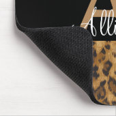 Leopard Monogram Anfangsbuchstabe A Computer Mousepad (Ecke)