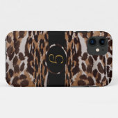 Leopard Monogram Iphone 5 Fall Case-Mate iPhone Hülle (Rückseite (Horizontal))