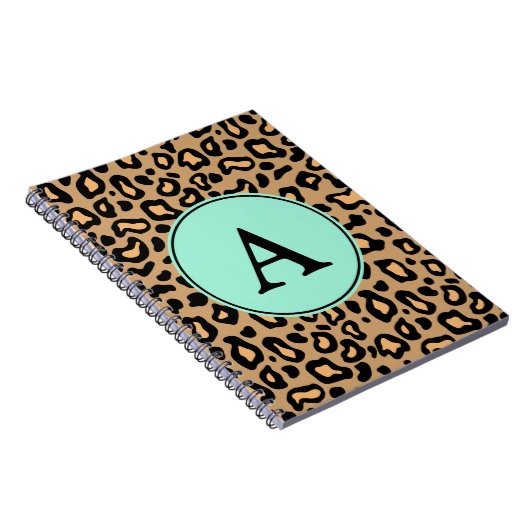 Leopard Monogram Notebook Notizblock (Rechte Seite)