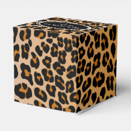Leopard-Monogramm Geschenkschachtel