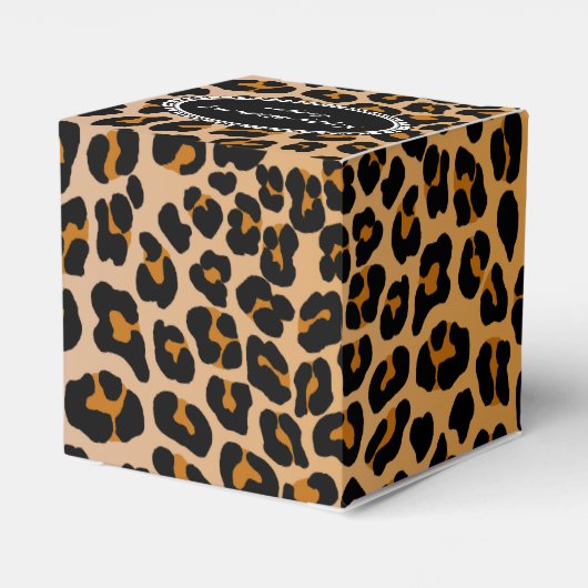 Leopard-Monogramm Geschenkschachtel (Rückseite)