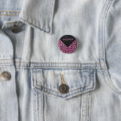 Leopard-Monogramm, Schwarz und Heiß-Rosa Button (Beispiel)