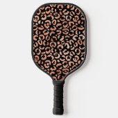 Leopard-Monogramm-Tierdruck Pickleball Schläger (Rückseite)