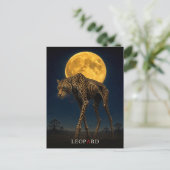 Leopard Monokel gothic Surrealismus Postkarte (Stehend Vorderseite)
