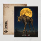 Leopard Monokel gothic Surrealismus Postkarte (Vorne/Hinten)
